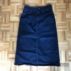 Midi Stretchy Jean Skirt